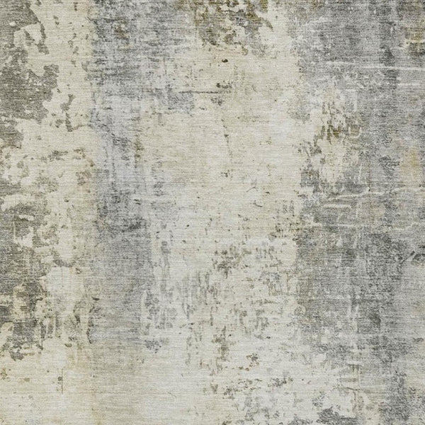 8 X 10 Pewter Gray Abstract Polyester Area Rug Stain Resistant Indoor Outdoor