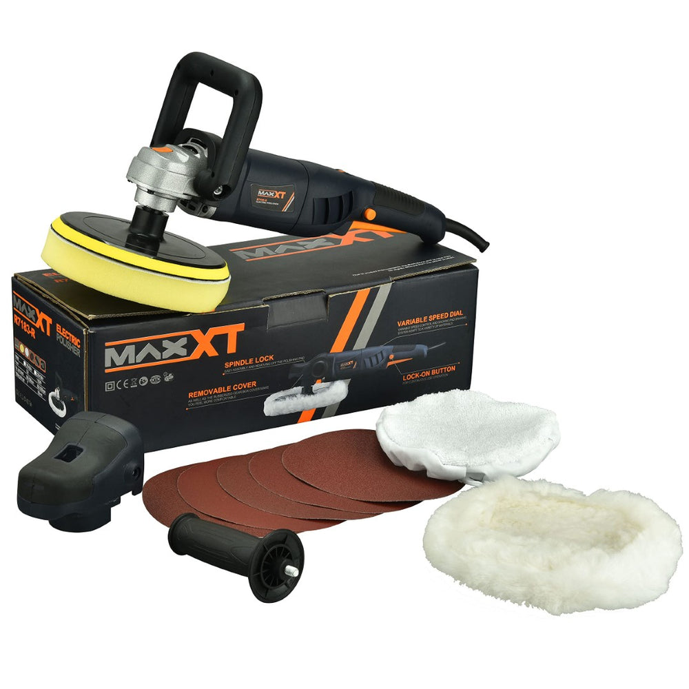 English Elm Car Rotary Polisher 7 Inch 10 Amp Variable Speed Buffer with Full Detailing Kit T3177P305035