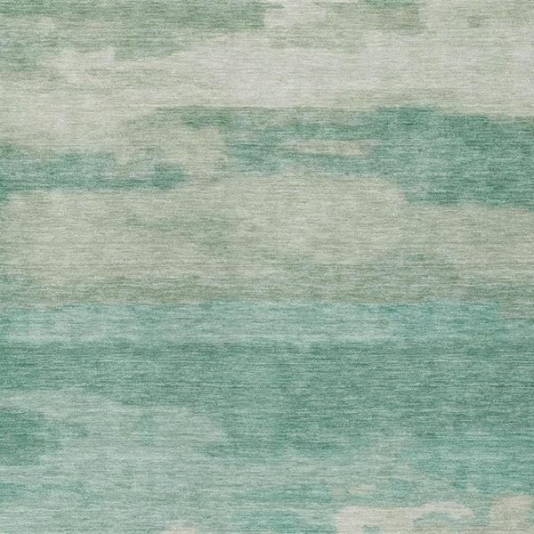 10 X 14 Abstract Teal Polyester Area Rug Washable Stain Resistant Indoor Outdoor