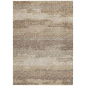 5x8 Beige Brown Abstract Polyester Area Rug Stain Resistant for Indoor Outdoor Use
