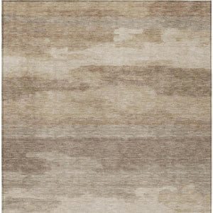 5x8 Beige Brown Abstract Polyester Area Rug Stain Resistant for Indoor Outdoor Use
