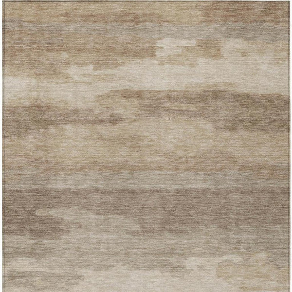 5x8 Beige Brown Abstract Polyester Area Rug Stain Resistant for Indoor Outdoor Use