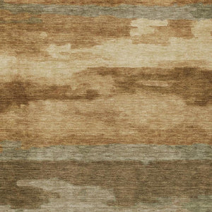 5x8 Abstract Copper Orange Polyester Washable Rug for Indoor Outdoor Living Spaces