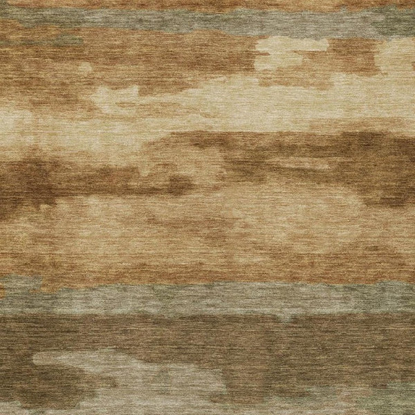 5x8 Abstract Copper Orange Polyester Washable Rug for Indoor Outdoor Living Spaces