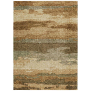 8 X 10 Abstract Copper Orange Polyester Area Rug Washable for Patio or Living Room