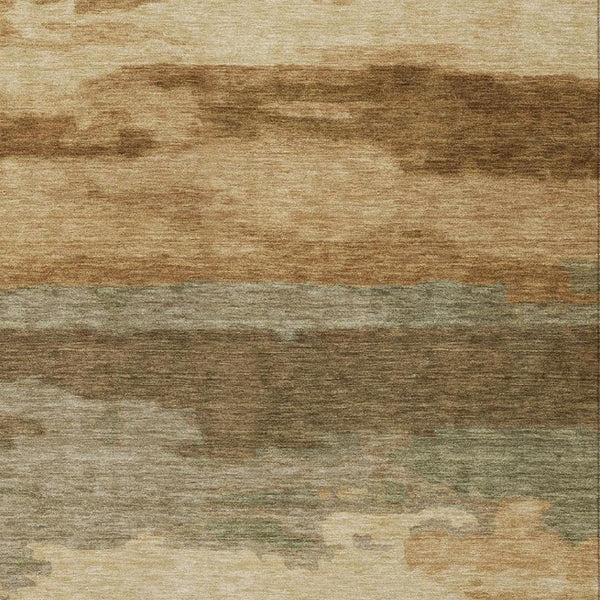8 X 10 Abstract Copper Orange Polyester Area Rug Washable for Patio or Living Room