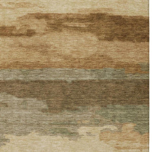 8 X 10 Abstract Copper Orange Polyester Area Rug Washable for Patio or Living Room