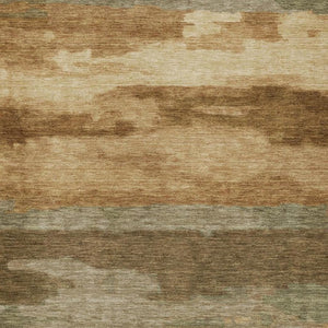 9 X 12 Copper Orange Abstract Polyester Washable Rug for Indoor Outdoor Spaces