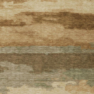 9 X 12 Copper Orange Abstract Polyester Washable Rug for Indoor Outdoor Spaces