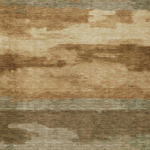 10 X 14 Abstract Copper Orange Polyester Washable Rug for Patio or Living Room