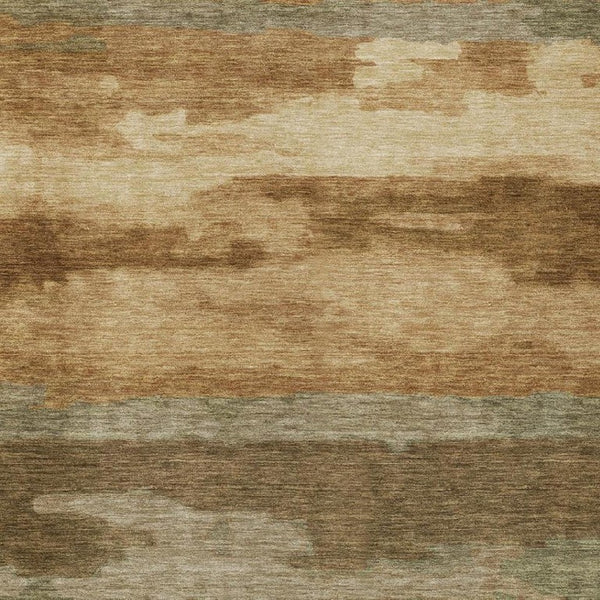 10 X 14 Abstract Copper Orange Polyester Washable Rug for Patio or Living Room