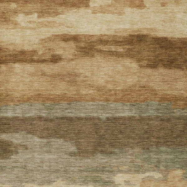 10 X 14 Abstract Copper Orange Polyester Washable Rug for Patio or Living Room