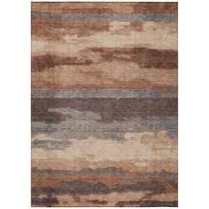 HomeRoots 5x8 Abstract Geometric Polyester Area Rug Washable Stain Resistant Indoor Outdoor Patio 745913