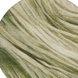 8 Foot Round Abstract Polyester Area Rug Washable for Patio Porch and Family Room
