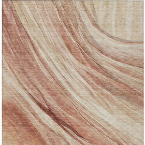 8x10 Blush Pink Abstract Polyester Area Rug Washable Indoor Outdoor Patio Living