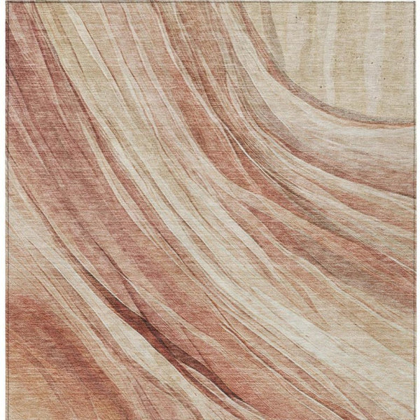 8x10 Blush Pink Abstract Polyester Area Rug Washable Indoor Outdoor Patio Living