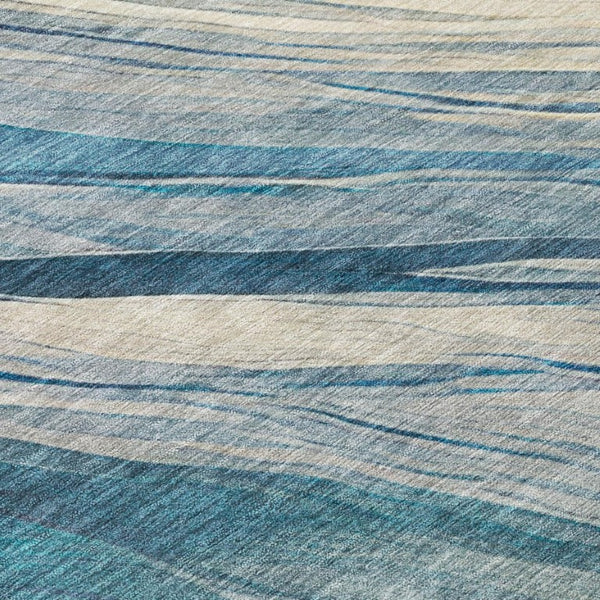 8 Ft Round Abstract Polyester Area Rug Washable Indoor Outdoor Patio Use