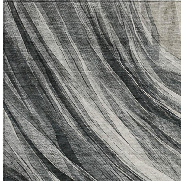 5x8 Abstract Washable Polyester Area Rug for Indoor Outdoor Patio and Living Spaces