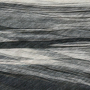 10 X 14 Gray Graphite Abstract Polyester Indoor Outdoor Washable Area Rug