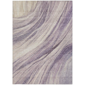 5x8 Lavender Purple Abstract Polyester Area Rug Washable for Patio or Living Room