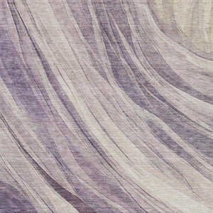 5x8 Lavender Purple Abstract Polyester Area Rug Washable for Patio or Living Room