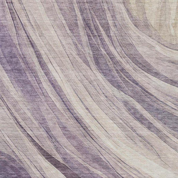 5x8 Lavender Purple Abstract Polyester Area Rug Washable for Patio or Living Room