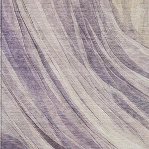5x8 Lavender Purple Abstract Polyester Area Rug Washable for Patio or Living Room