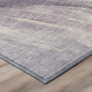 5x8 Lavender Purple Abstract Polyester Area Rug Washable for Patio or Living Room