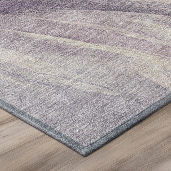 5x8 Lavender Purple Abstract Polyester Area Rug Washable for Patio or Living Room