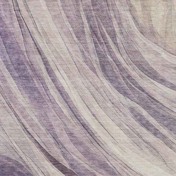 5x8 Lavender Purple Abstract Polyester Area Rug Washable for Patio or Living Room