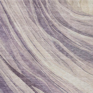 8 X 10 Abstract Lavender Polyester Area Rug Washable for Indoor Outdoor Patios