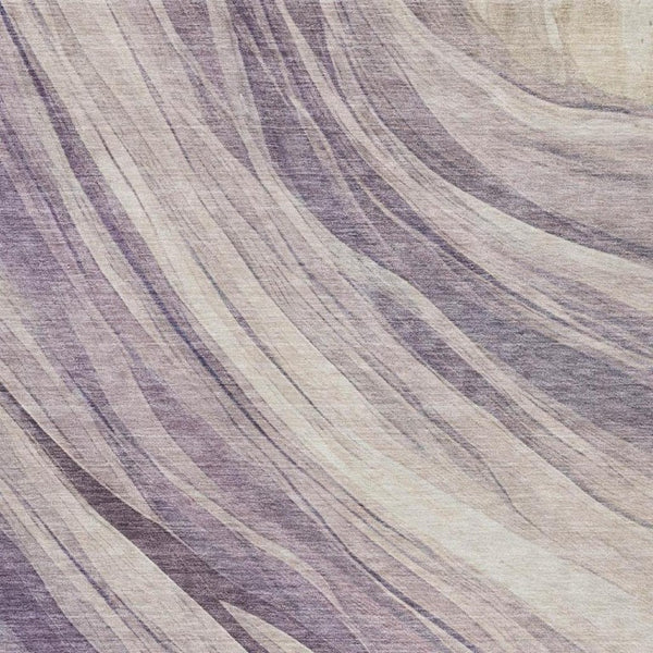 8 X 10 Abstract Lavender Polyester Area Rug Washable for Indoor Outdoor Patios