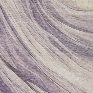8 X 10 Abstract Lavender Polyester Area Rug Washable for Indoor Outdoor Patios
