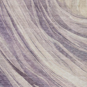 8 X 10 Abstract Lavender Polyester Area Rug Washable for Indoor Outdoor Patios
