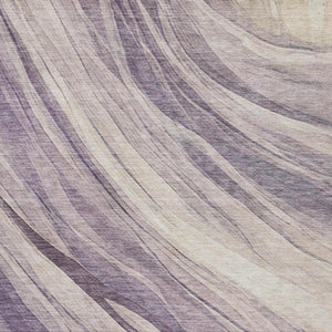 9 X 12 Abstract Lavender Polyester Area Rug Washable Stain Resistant Indoor Outdoor