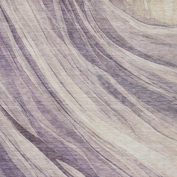 9 X 12 Abstract Lavender Polyester Area Rug Washable Stain Resistant Indoor Outdoor