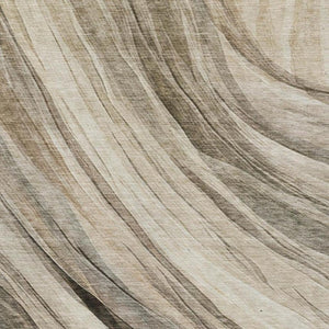5 X 8 Taupe Brown Abstract Polyester Area Rug Washable Indoor Outdoor Patio