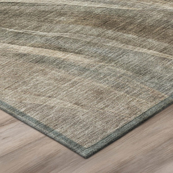 8 Foot Round Abstract Polyester Area Rug Stain Resistant for Patios and High Traffic Rooms