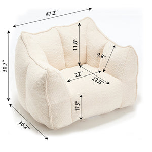English Elm Sofa plush beanbag chair with superfiber cover and resilient foam filling for ultimate home comfort and relaxation Beige W1996P252264