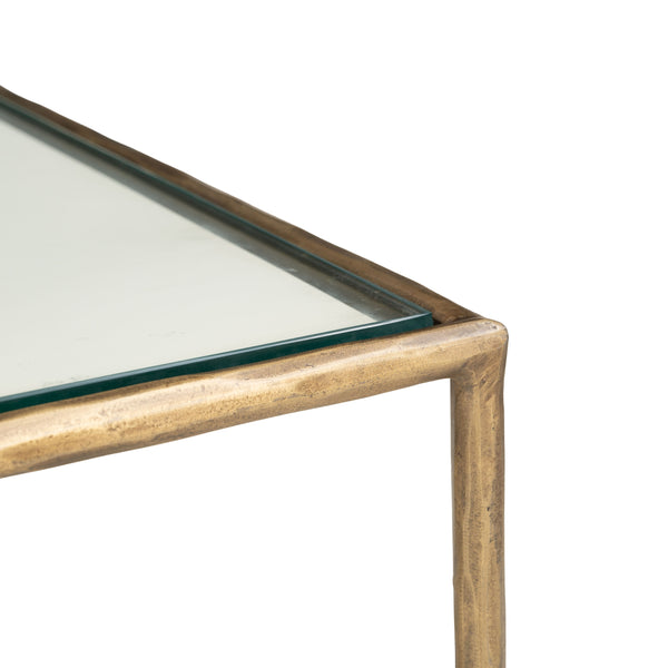 Zuo Modern Ranol Coffee Table In Elegant Brass With Glass & Marble Top - Perfect For Modern Living Spaces! Brass Glass,Natural Marble,Iron 110599-zuo-modern