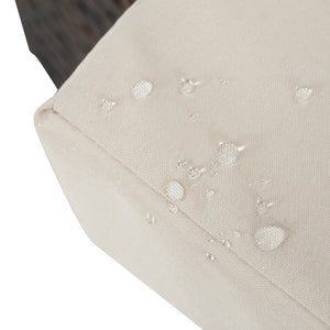 English Elm Patio 6-Piece Pe Wicker Furniture Set With Glass Coffee Table – Stylish Outdoor Seating For Relaxation W1703S00025-GIGA