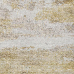 8 X 10 Gold Linen Abstract Polyester Area Rug Stain Resistant for Patio or Living Room