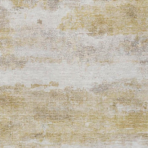 8 X 10 Gold Linen Abstract Polyester Area Rug Stain Resistant for Patio or Living Room