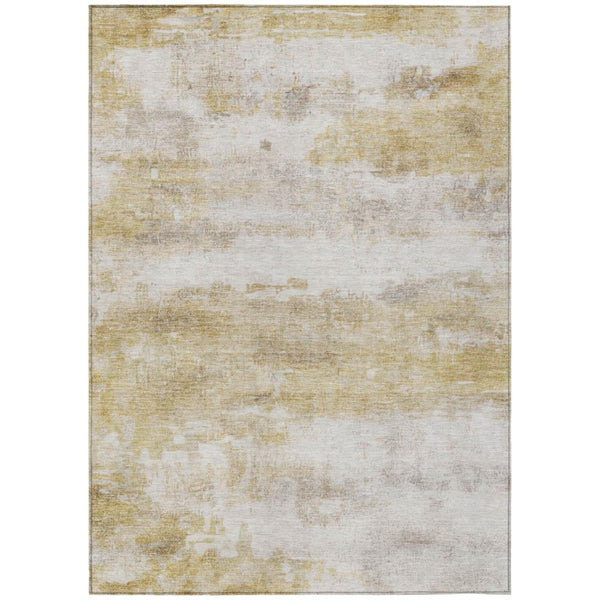 HomeRoots 10x14 Abstract Polyester Area Rug Washable Stain Resistant Indoor Outdoor Patio 746013