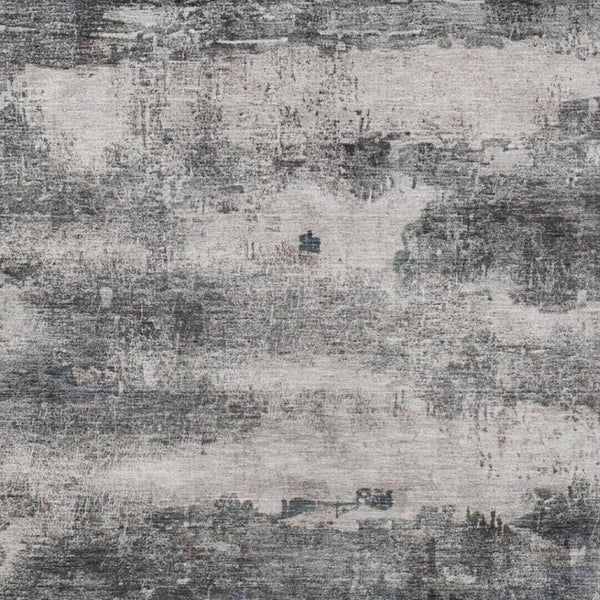 10 X 14 Abstract Gray Polyester Area Rug Washable Stain Resistant Indoor Outdoor
