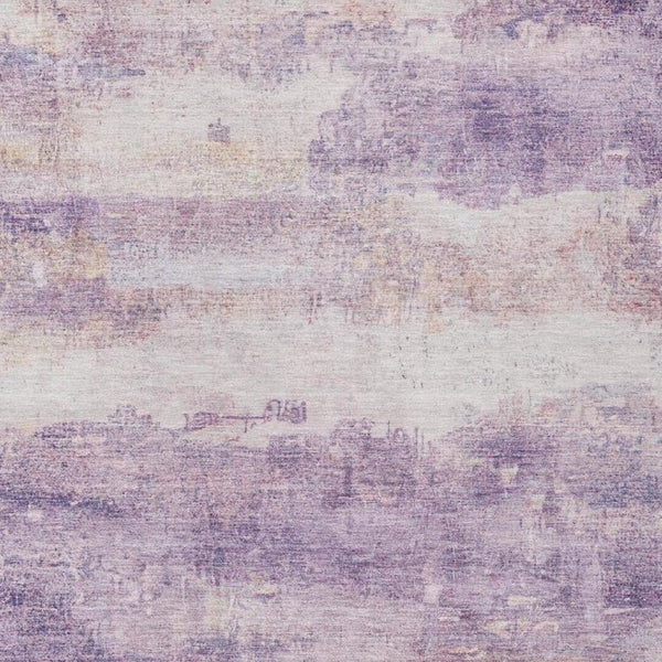 5x8 Abstract Lavender Purple Washable Polyester Rug for Patio Porch or Living Room