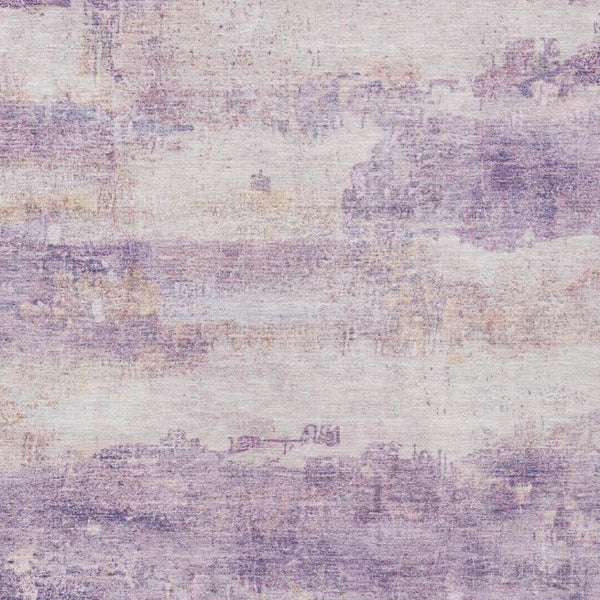 8 X 10 Abstract Lavender Polyester Area Rug Washable Stain Resistant Patio Porch