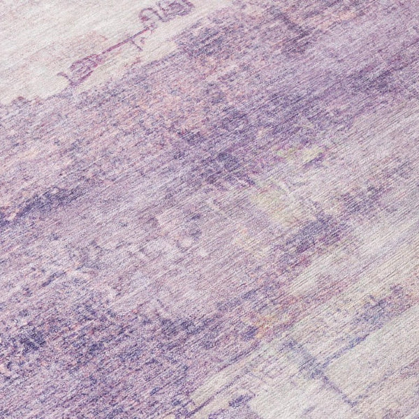 8 X 10 Abstract Lavender Polyester Area Rug Washable Stain Resistant Patio Porch