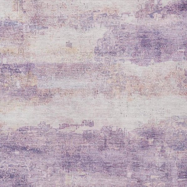 8 X 10 Abstract Lavender Polyester Area Rug Washable Stain Resistant Patio Porch