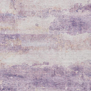 9 X 12 Lavender Purple Abstract Polyester Washable Rug for Patio or Living Room